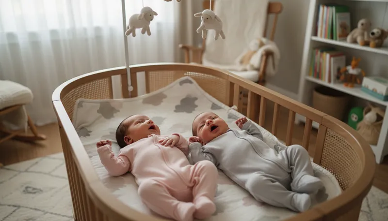 Illustration of triplet: One of three children born at the same time.