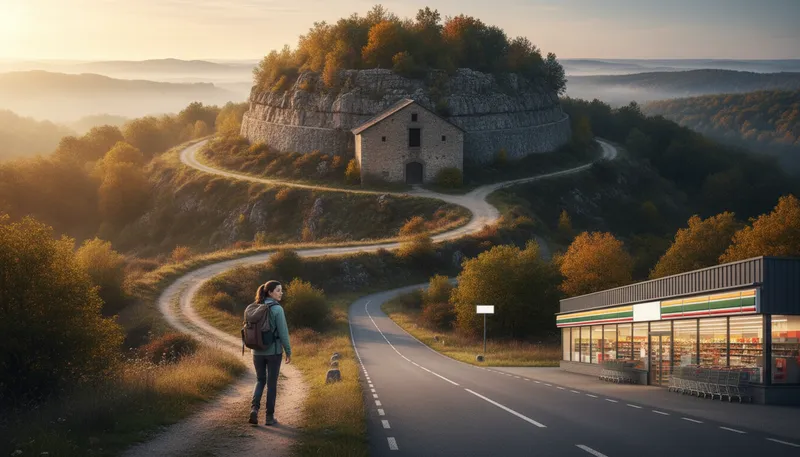 Illustration of around robin hood's barn: In a roundabout or indirect way.