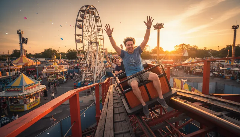 Illustration of cheap thrill: an inexpensive source of excitement.