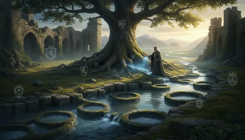 Illustration of bloodline: Lineage or ancestry, especially of noble descent.
