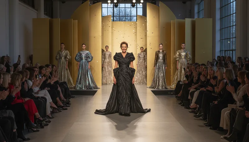Illustration of designer: a creator of high-end fashion items