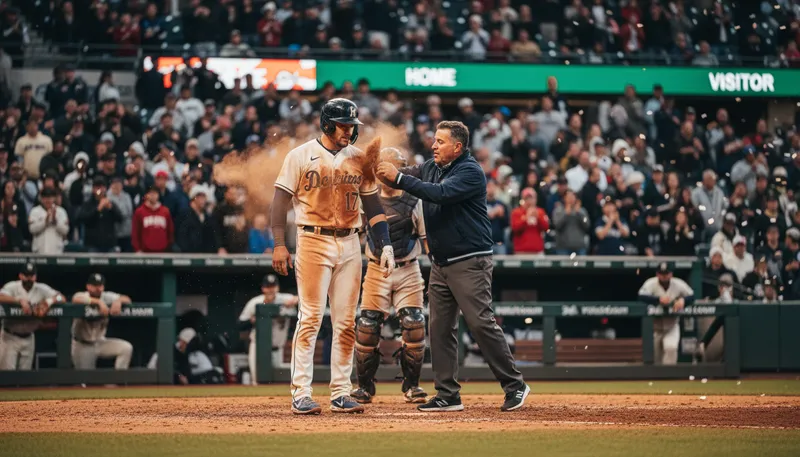 Illustration of dust off a batter: To prepare a player for renewed performance.