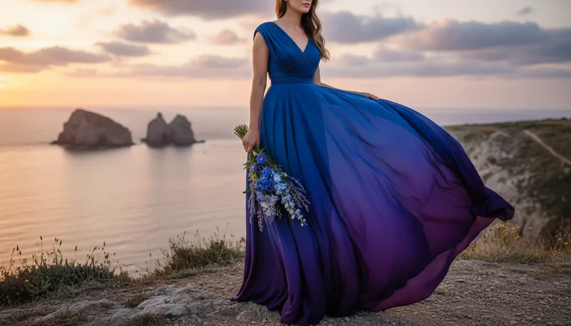 Illustration of ombre: A gradual blending of one color into another.