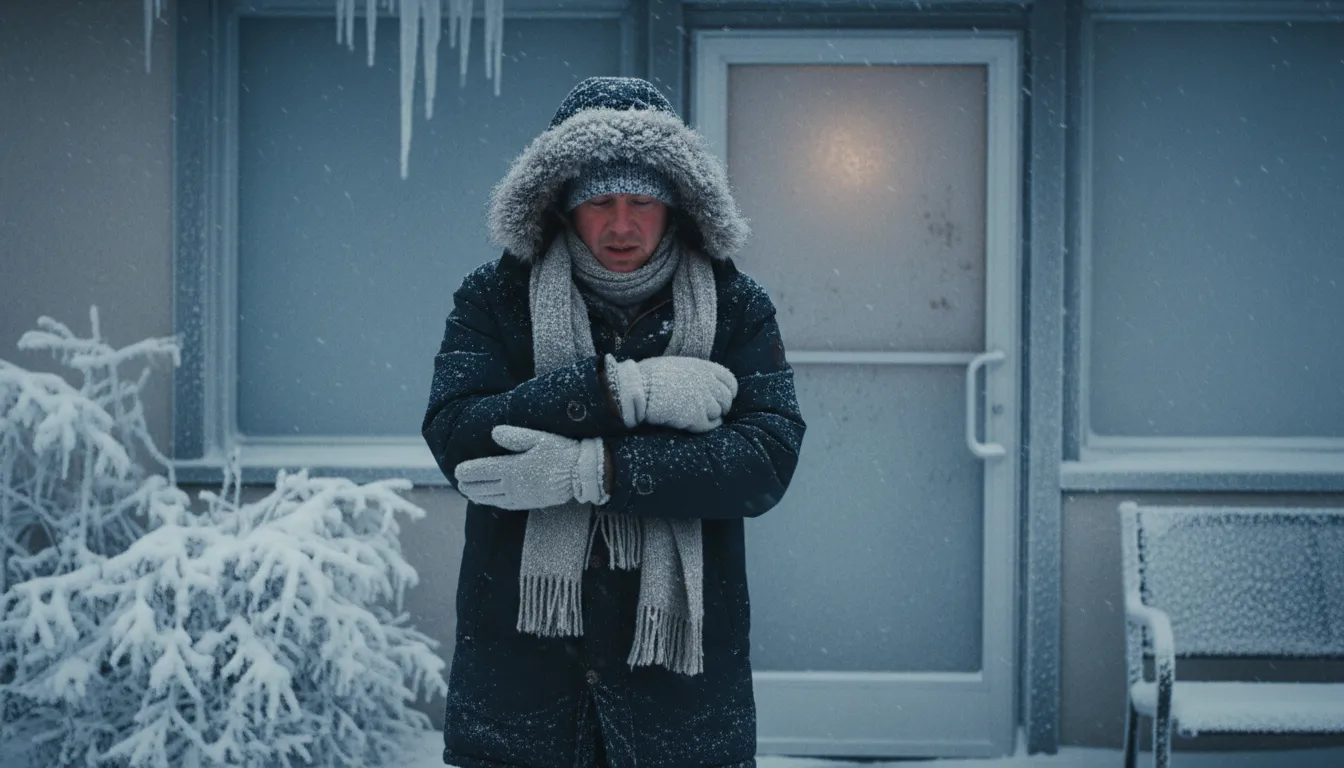 Ilustración de freezing cold: extremely low temperature