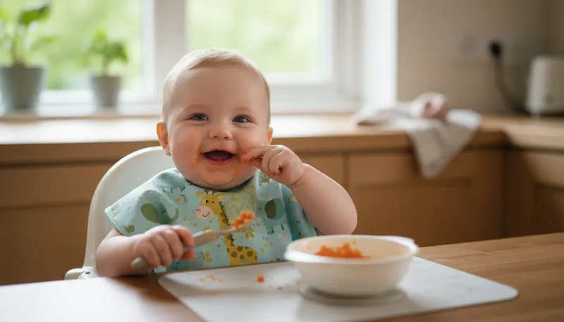 Illustration of bib: part of a baby's outfit to catch spills