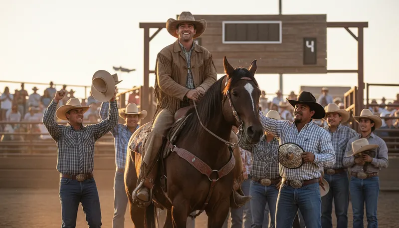 Illustration of tall in the saddle: to be confident and in control.