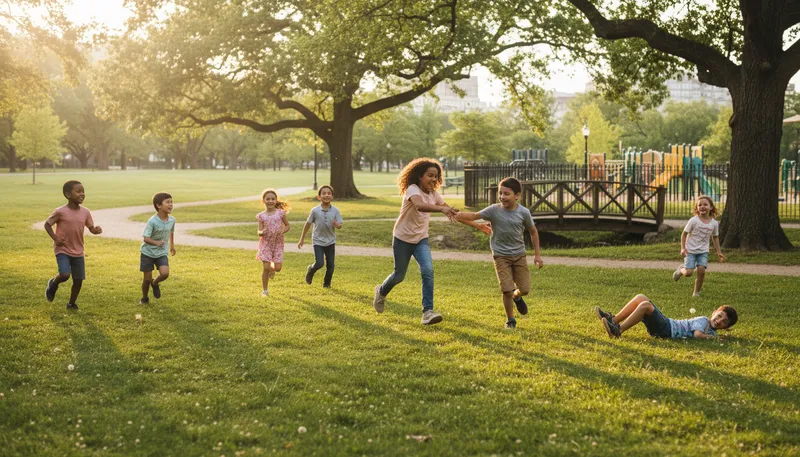 Illustration of play: to engage in an activity for fun.