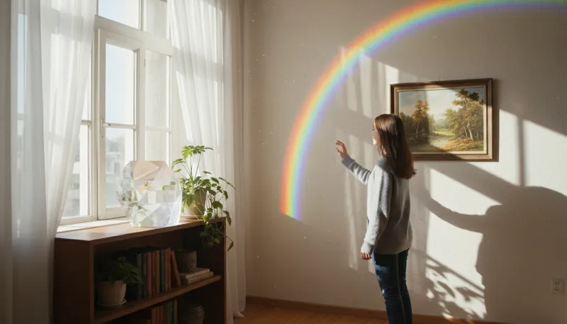Illustration of prism: A transparent object that bends light.