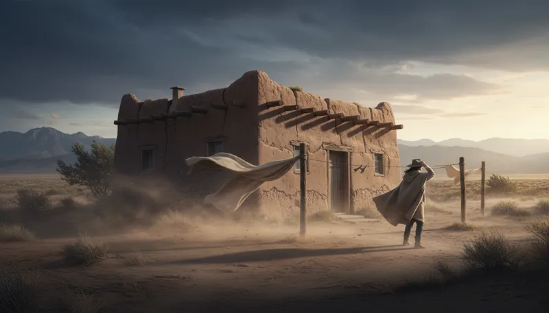 Illustration of adobe: a type of building material made from clay