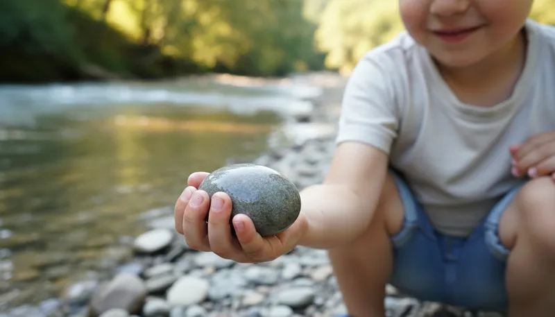 Illustration of stone: a hard, solid piece of rock