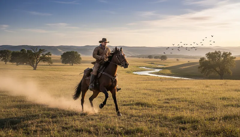Illustration of horseman: A skilled rider of horses.