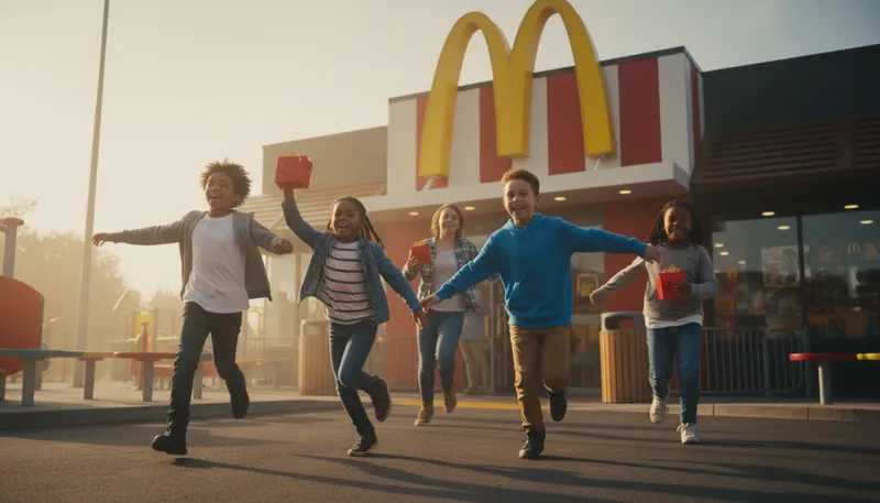 Illustration of macdonald: Fast food restaurant known for burgers and fries.