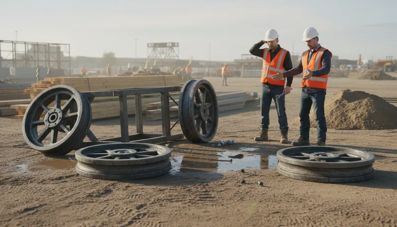 Illustration of the wheels fall off: Things go wrong unexpectedly.