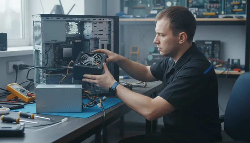 Illustration of psu: Power Supply Unit for electronics.