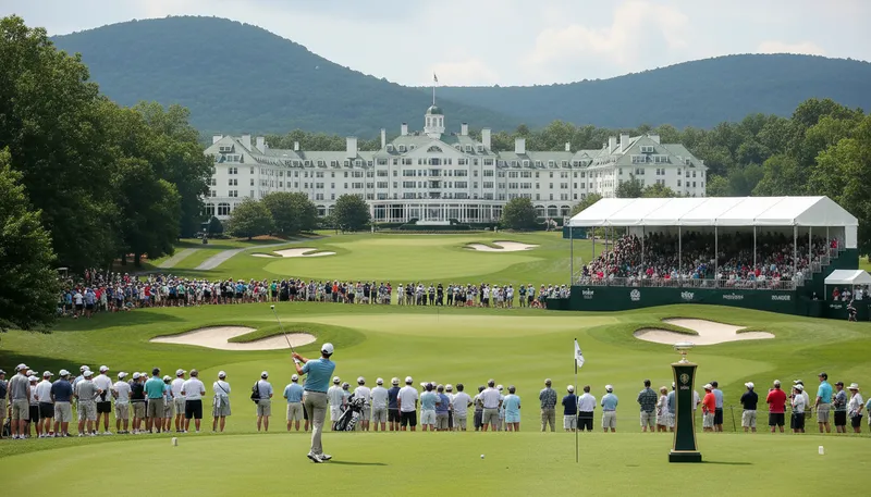Illustration of greenbrier: A type of plant or a resort in West Virginia.