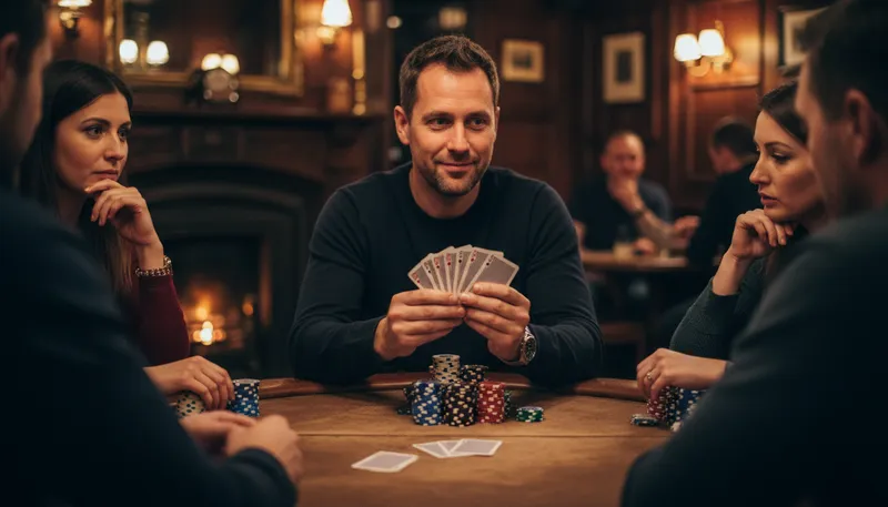Illustration of play one's cards right: Act wisely to achieve a goal.