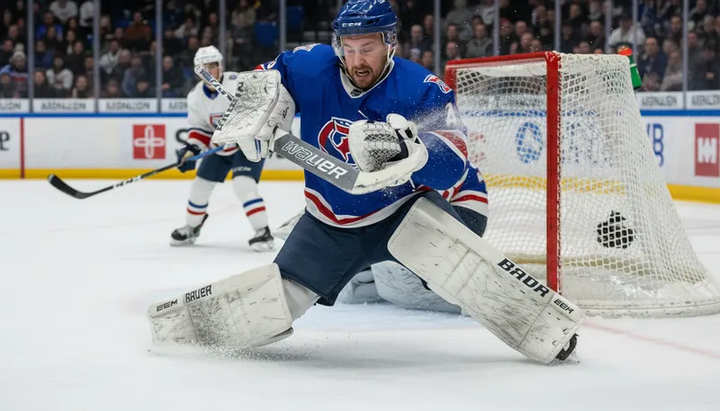 Illustration of defenseman: A player who defends against the opposing team.