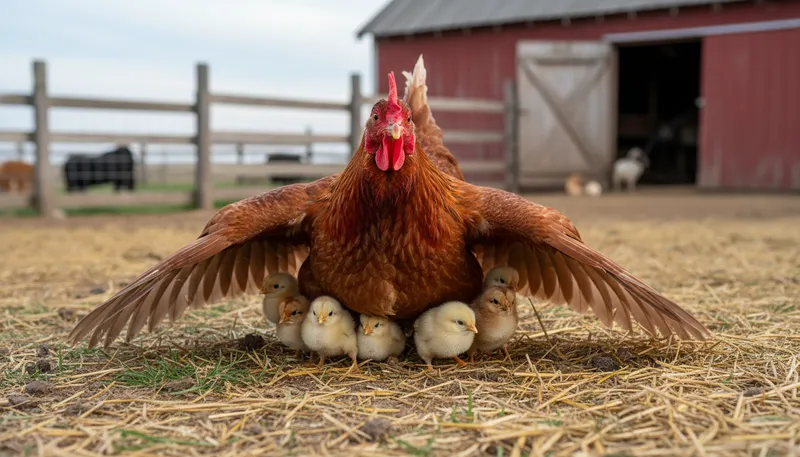 Illustration of brood: a group of young animals born at the same time