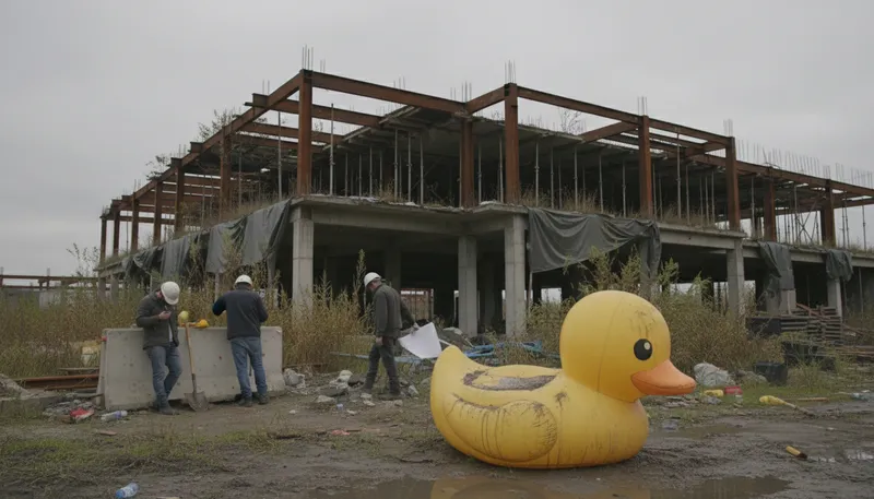 Illustration of dead duck: something that is doomed to fail.