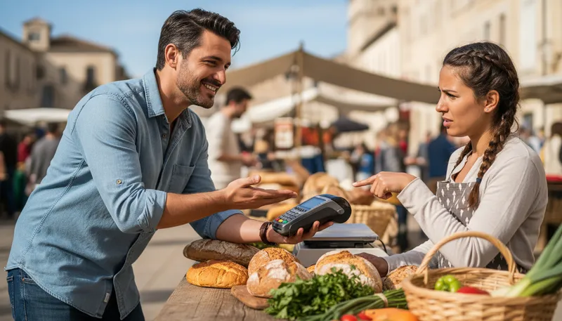 Illustration of do you accept credit cards: asking if a business takes credit cards