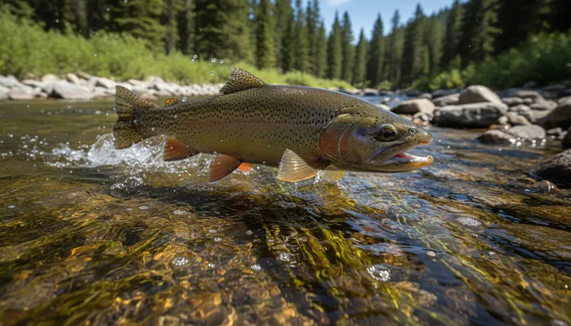 Illustration of cutthroat: a type of trout fish with sharp teeth