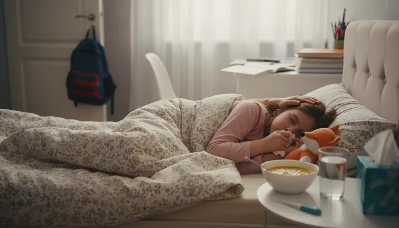 Illustration of illness: A condition affecting health.