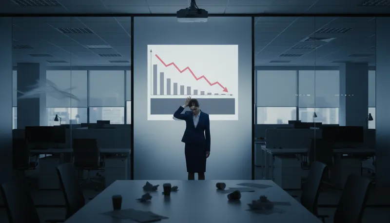 Illustration of decline: a decrease or downward trend