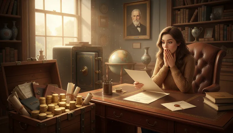 Illustration of bequest: Gift of property or money in a will.