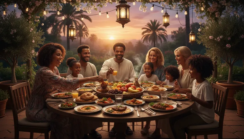 Illustration of happy ramadan: Wishing joy during the Ramadan holiday.