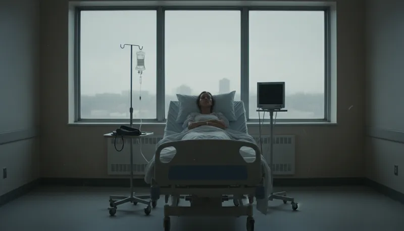 Illustration of living death: A state of extreme suffering.