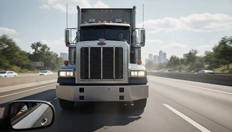 Illustration of ride one's bumper: drive very close behind another vehicle.