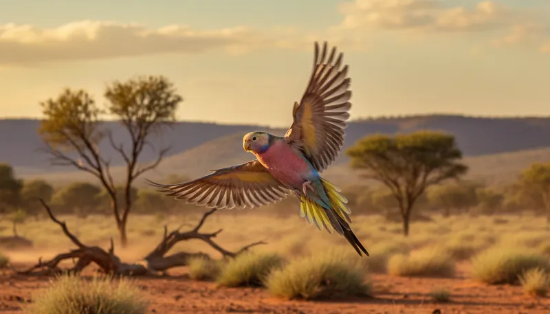 Illustration of bourke: A type of parakeet known for colors.