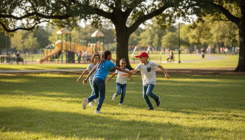 Illustration of park: A public outdoor area for recreation and relaxation.