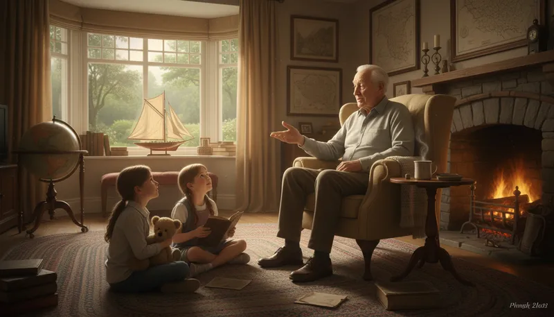 Illustration of granddad: A child's term for grandfather.