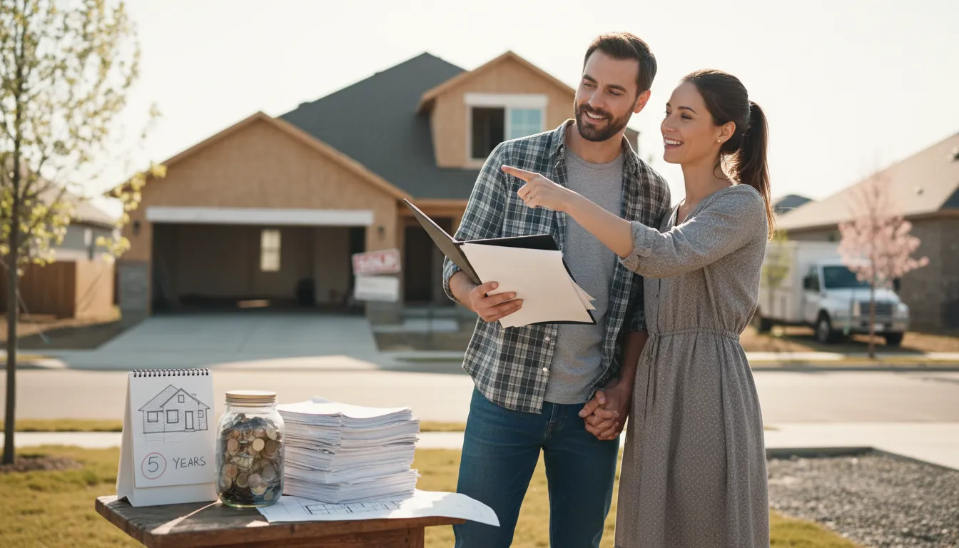 Illustration of down payment: The first part of the price you pay when buying something expensive.