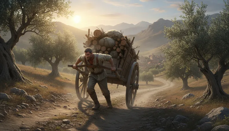 Illustration of pullin: To pull or drag something towards oneself.