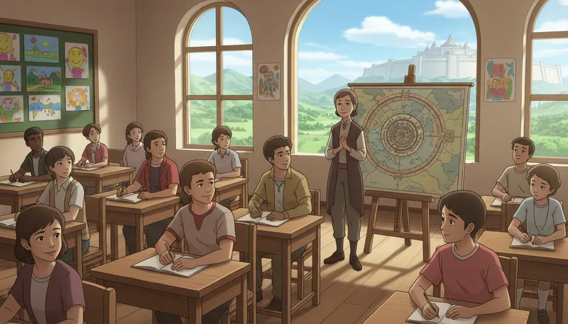 Illustration of there is no war in ba sing se: A phrase denying conflict or turmoil.
