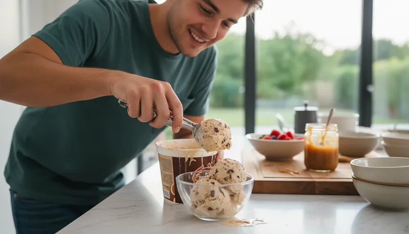 Illustration of hagen: A surname or a brand name, often of ice cream.