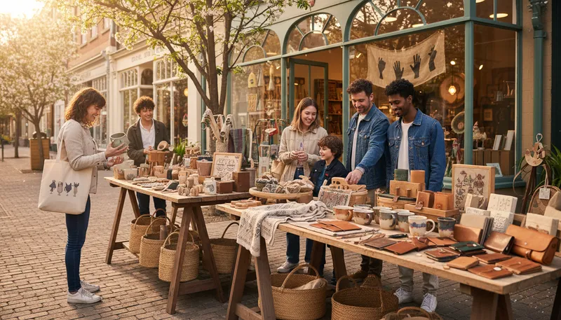 Illustration of retail: Selling goods directly to customers.