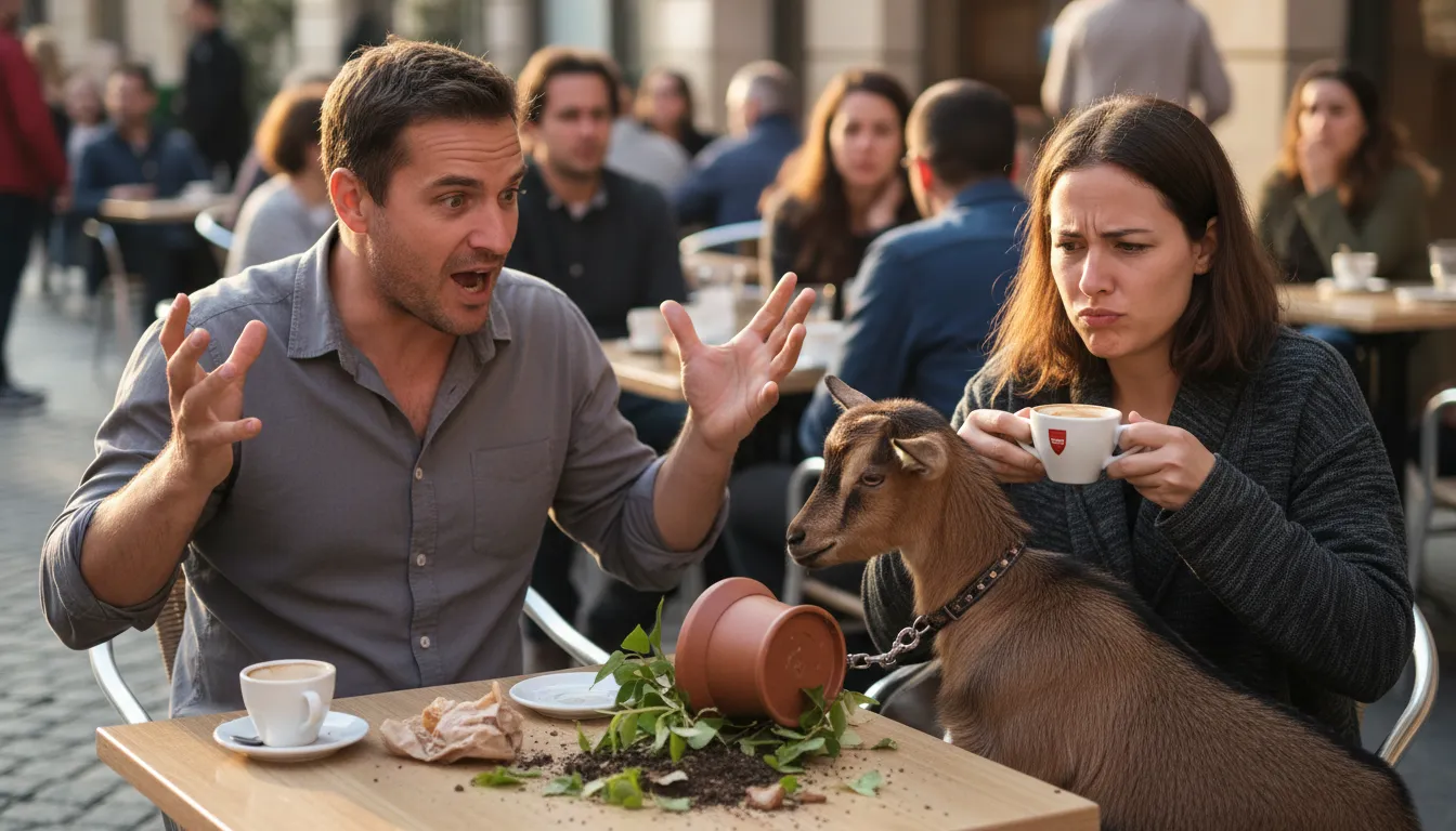 Иллюстрация get someone's goat: to annoy or irritate someone.