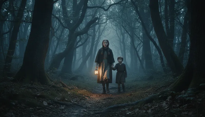 Illustration of gretel: A character in the fairy tale Hansel and Gretel.