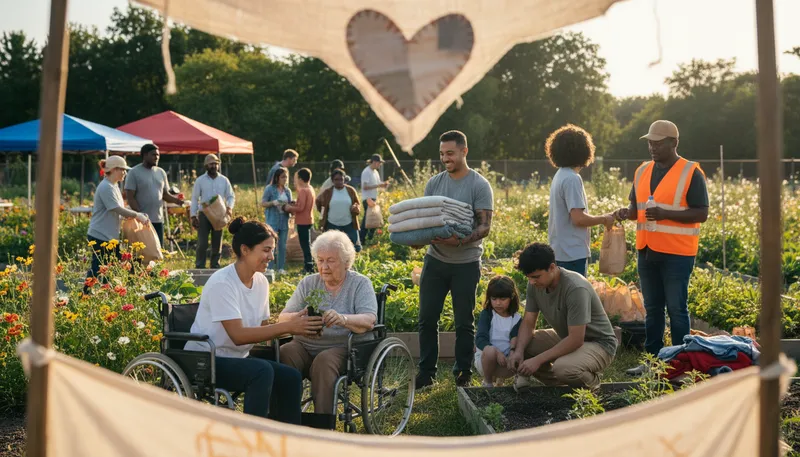 Illustration of all heart: full of kindness and compassion.