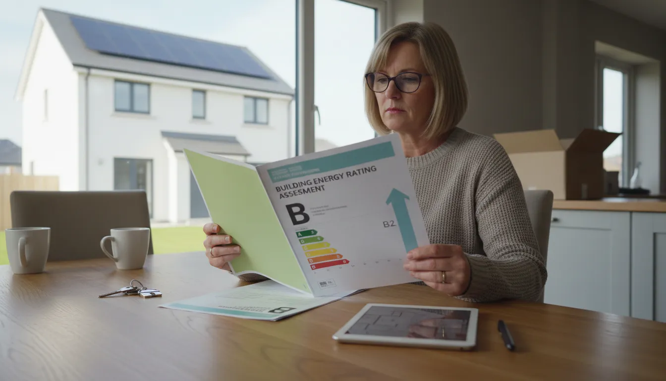 Ilustrasi BER: a rating of a building's energy efficiency