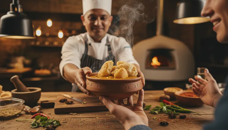 Illustration of tuk: A type of traditional Indian bread.