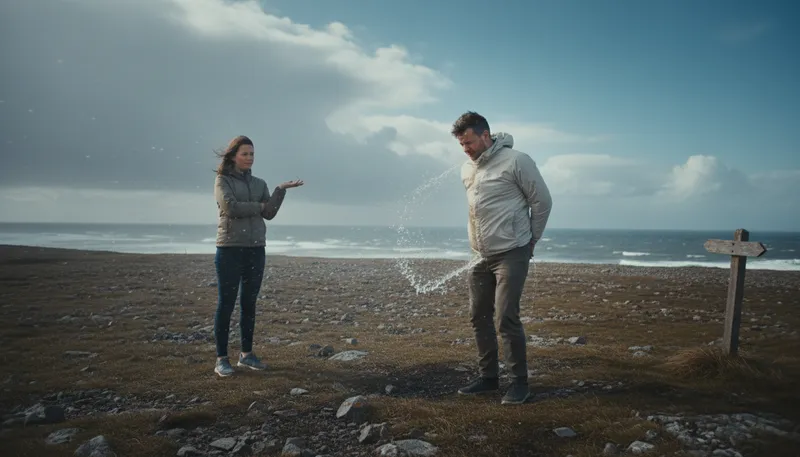 Illustration of don't piss in the wind and tell me it's raining: don't lie about obvious things