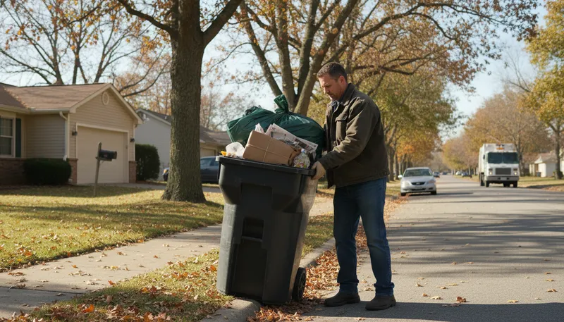 Illustration of refuse: waste material or garbage
