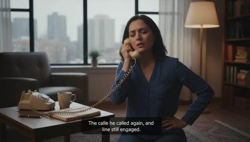 Illustration of the line is busy: The phone line cannot connect right now.