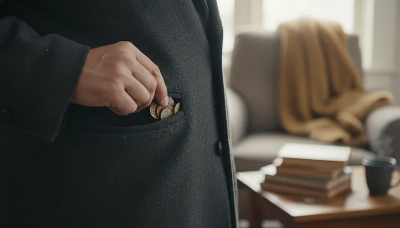 Illustration of small change: a small amount of money.