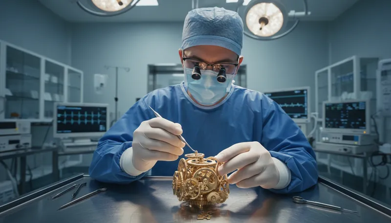 Illustration of brain surgeon: A highly skilled and intelligent person.