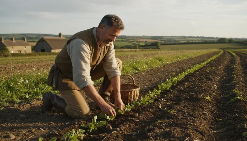 Illustration of yeoman: A farmer or a servant in historical context.